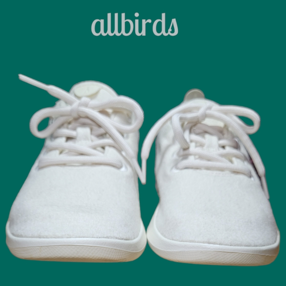 allbirds Women’s White Wool Runner Sneaker - Picture 5 of 13